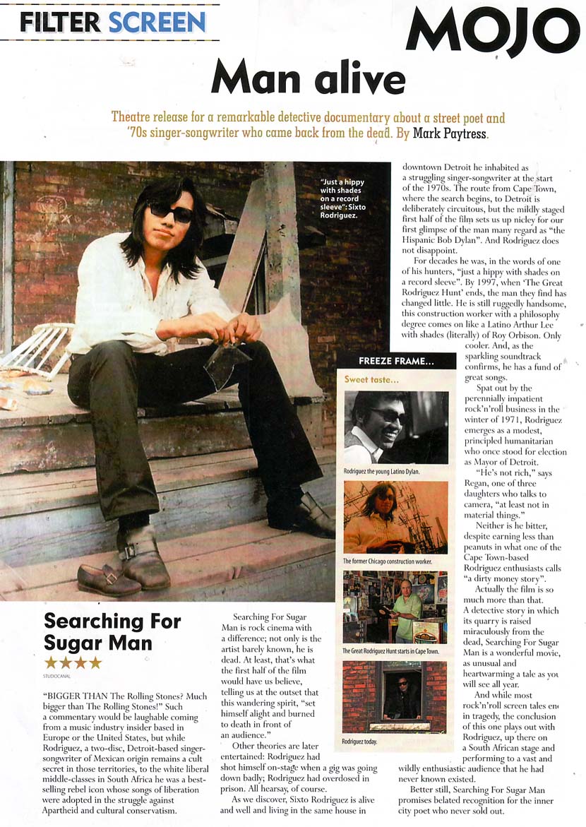 Searching For Sugar Man - Mojo - Film Review - August 2012